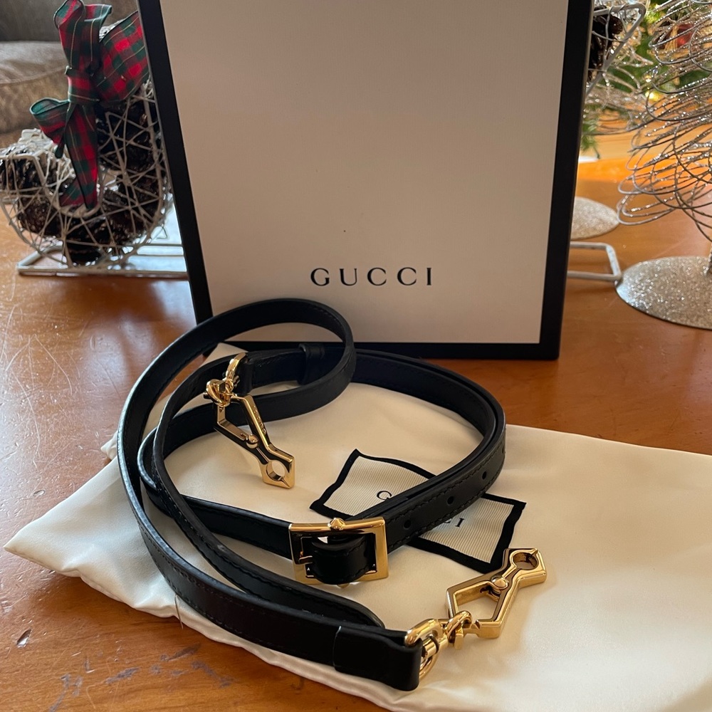 Gucci leather bag strap